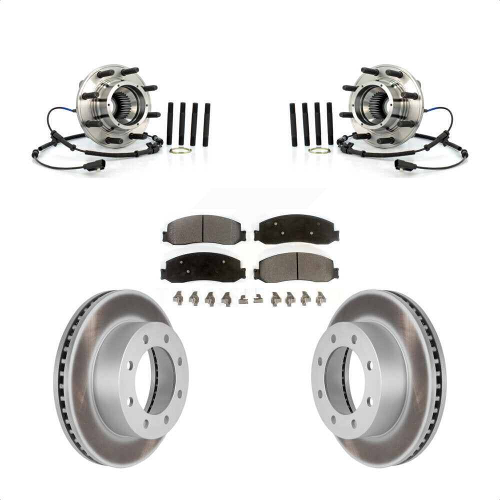 Kit de plaquettes de Rotor de frein enduit de roulement de moyeu avant, pour Ford F-350 Super Duty F-250 4W