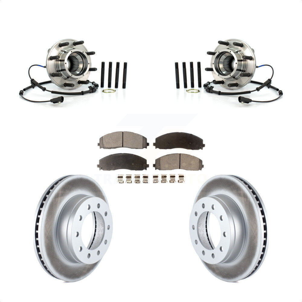 Kit de plaquettes de rotor de frein revêtues de roulement de moyeu avant, pour Ford F-250 Super Duty 4W 2013