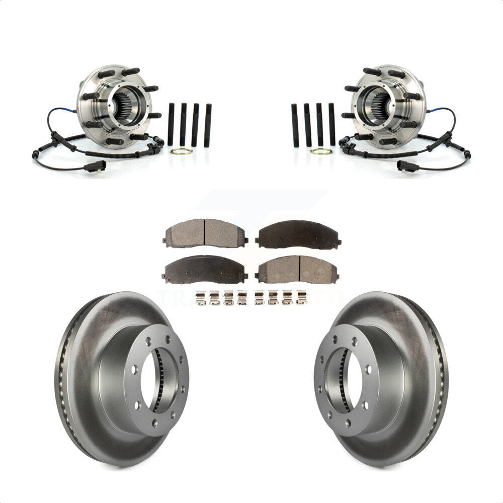 Kit de plaquettes de Rotor de frein enduit de roulement de moyeu avant, pour Ford F-250 Super Duty F-350 4W