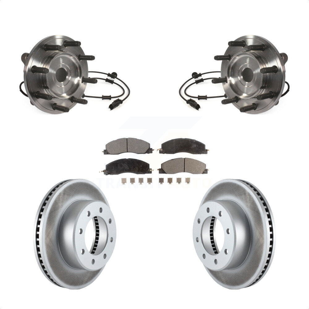 Ensemble de roulement de moyeu avant, Rotor de frein à disque revêtu et Kit de plaquettes pour Ram 3500 250