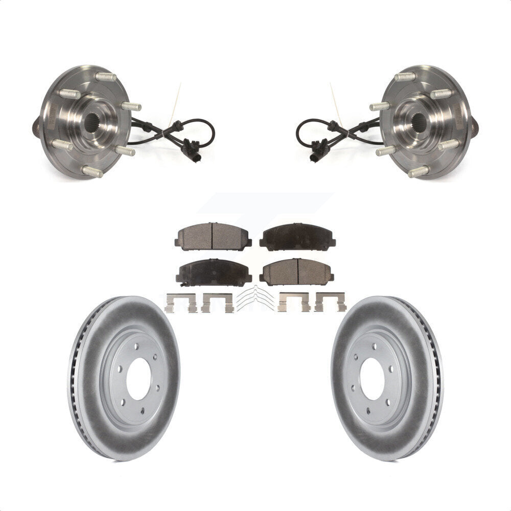 Kit de rotor et de plaquettes de frein revêtus d'assemblage de roulement de moyeu avant pour Nissan TITAN Armad