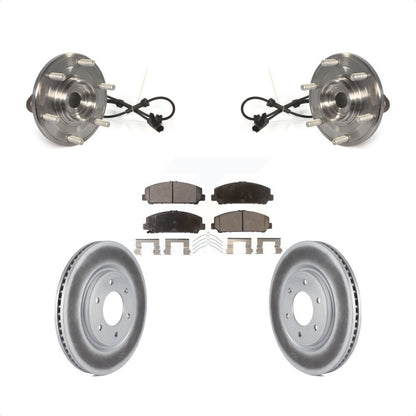 Kit de rotor et de plaquettes de frein revêtus d'assemblage de roulement de moyeu avant pour Nissan TITAN Armad