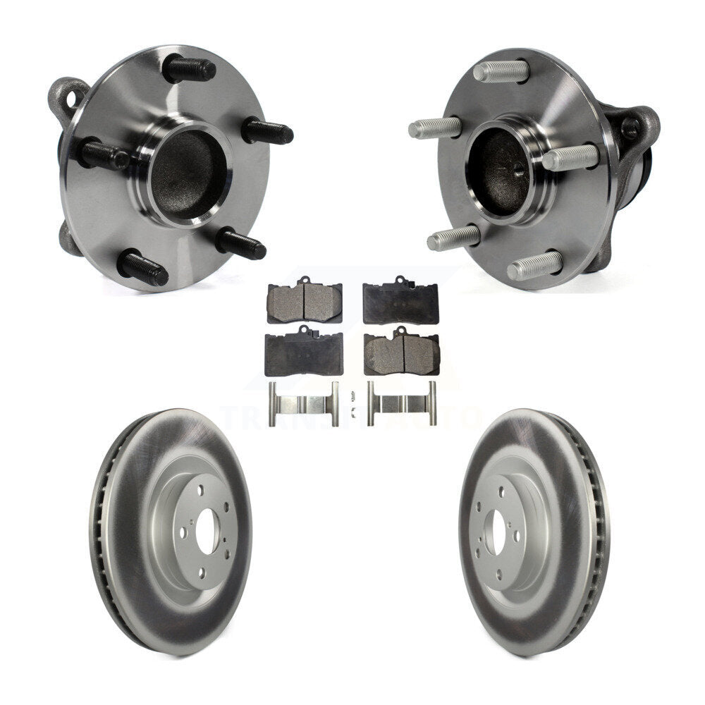 Kit de plaquettes de rotor de frein enduites de roulement de moyeu avant (5 pièces) pour Lexus IS350 GS350 GS450