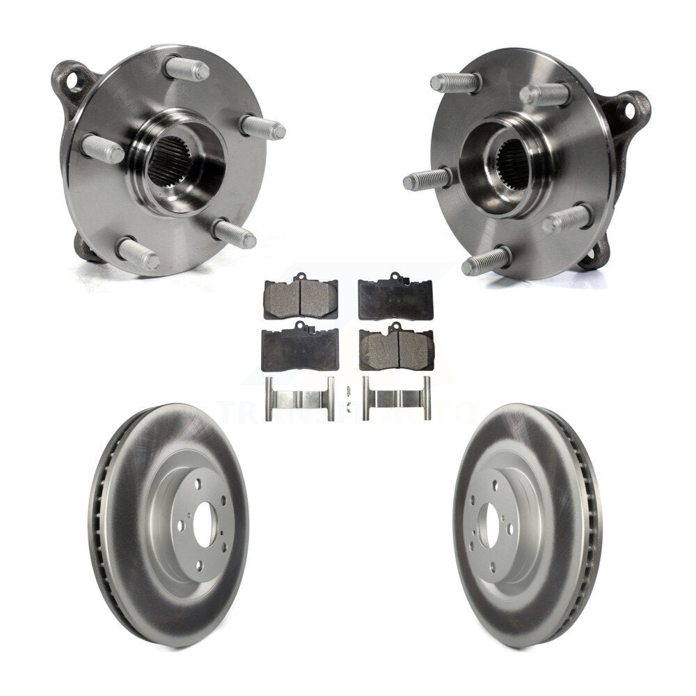 Kit de rotor et de plaquettes de frein revêtus de roulement de moyeu avant (5 pièces) pour Lexus IS300 IS350 GS35