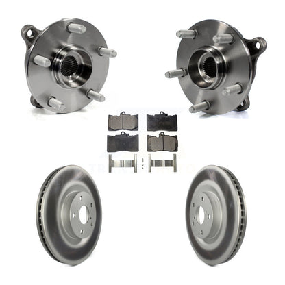 Kit de rotor et de plaquettes de frein revêtus de roulement de moyeu avant (5 pièces) pour Lexus IS300 IS350 GS35