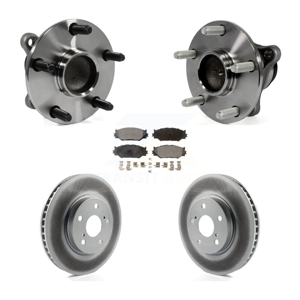 Ensemble de roulement de moyeu avant, Rotor de frein à disque revêtu et Kit de plaquettes pour Lexus IS250 RW