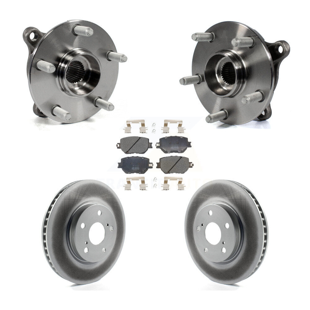 Kit de rotors et plaquettes de frein à disque enduits d'assemblage de roulement de moyeu avant pour Lexus IS25