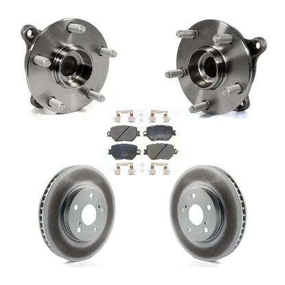 Kit de rotors et plaquettes de frein à disque enduits d'assemblage de roulement de moyeu avant pour Lexus IS25