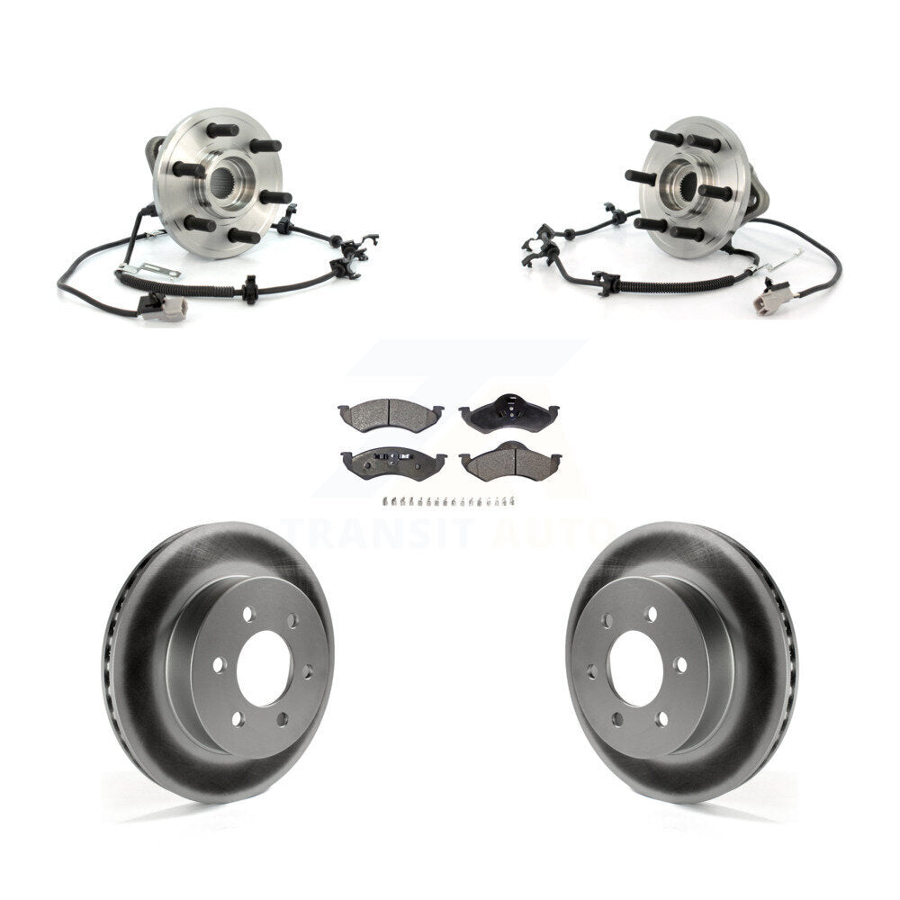 Kit de plaquettes de rotor de frein avec roulement de moyeu avant, pour Dodge Dakota Durang 2000 – 2002