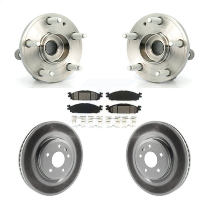 Ensemble de roulement de moyeu avant, Rotor de frein à disque revêtu et Kit de plaquettes pour Ford Explore