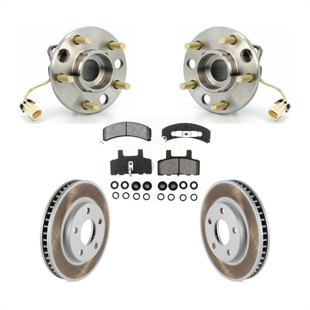 Kit de Rotor et de plaquettes de frein revêtus de roulement de moyeu avant, pour Cadillac DeVille Fleetwood 6