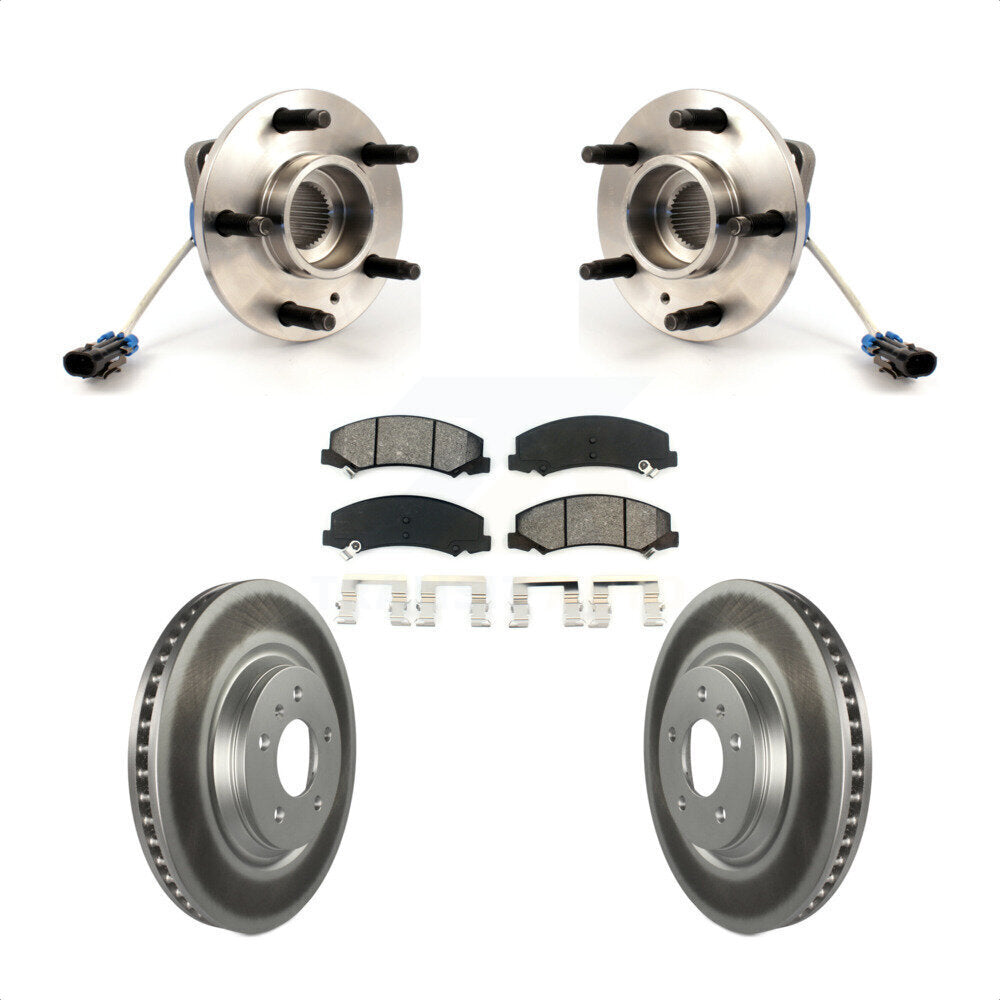 Kit de plaquettes de Rotor de frein enduites de roulement de moyeu avant, pour Buick Lucerne Chevrolet Impal
