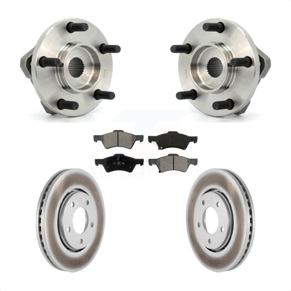 Kit de plaquettes de Rotor de frein enduites de roulement de moyeu avant, pour Dodge caravane Chrysler Voyage