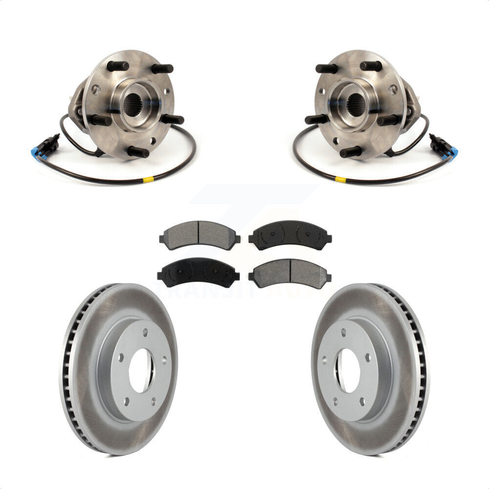 Kit de plaquettes de Rotor de frein enduites de roulement de moyeu avant, pour Chevrolet GMC Blazer S10 Jimm