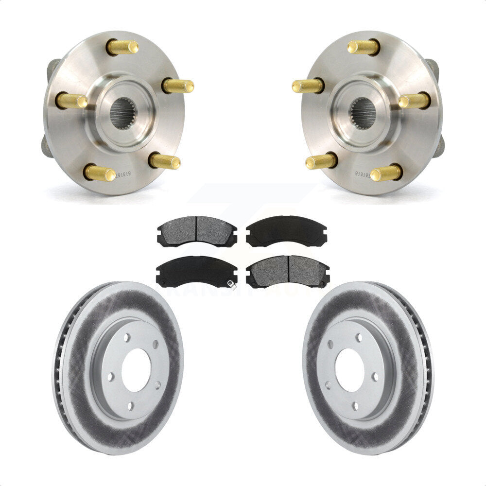 Kit de rotor et de plaquettes de frein enduits de roulement de moyeu avant pour Mitsubishi Eclipse 2000 3.0