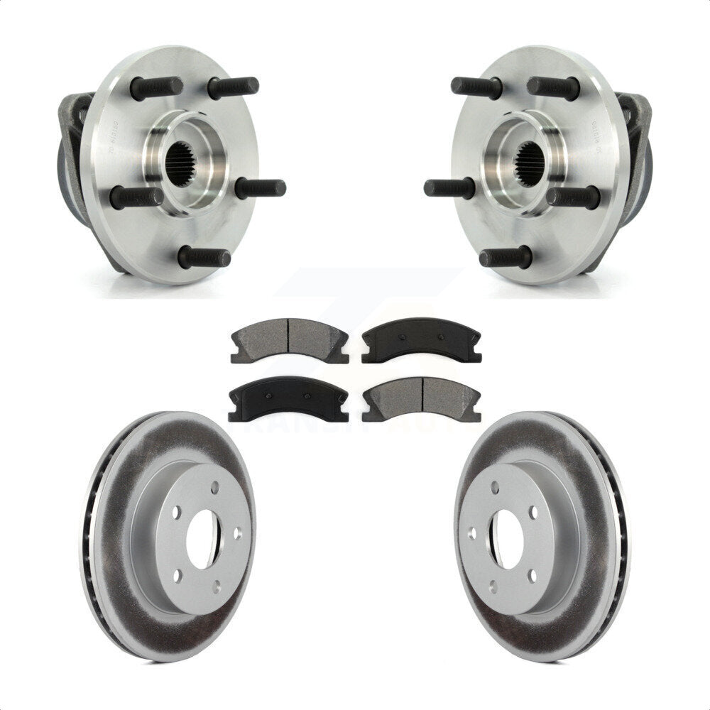 Kit de rotor et de plaquettes de frein revêtus d'assemblage de roulement de moyeu avant pour Jeep Grand Cheroke