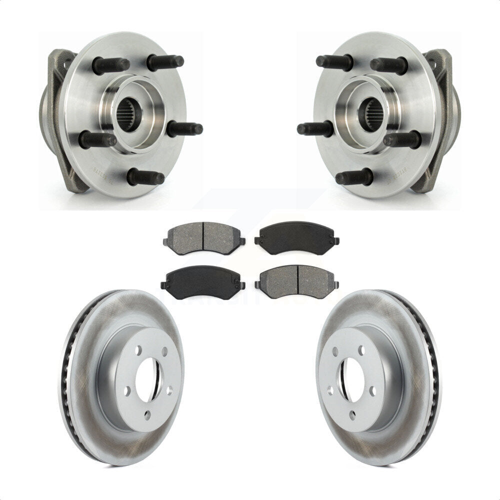 Kit de plaquettes de rotor de frein revêtues de roulement de moyeu avant, pour Jeep Liberty non AB 2002 – 2005