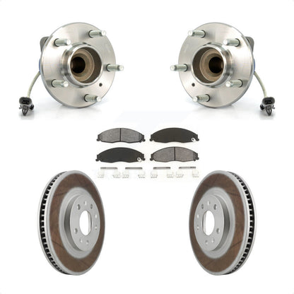 Ensemble de roulement de moyeu avant, Rotor de frein à disque revêtu et Kit de plaquettes pour Cadillac CT