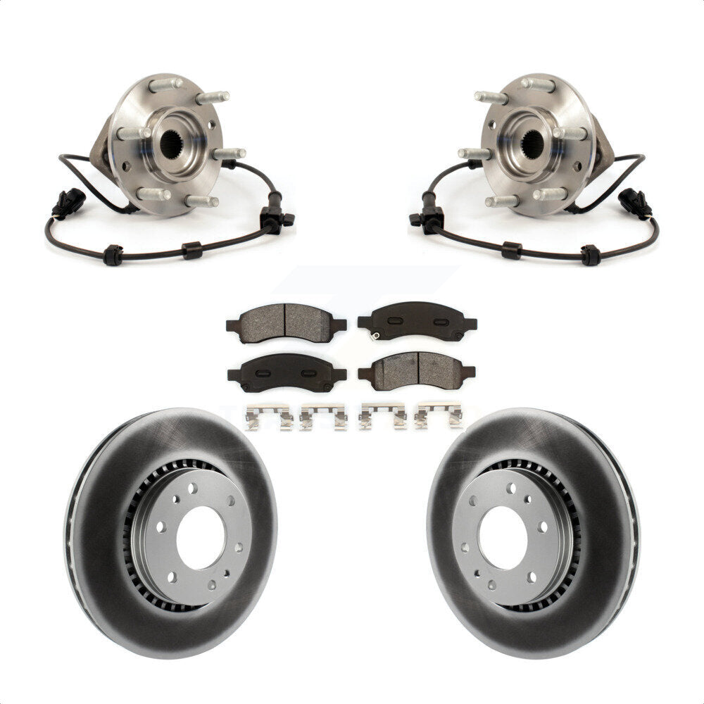 Kit de plaquettes de Rotor de frein revêtues de roulement de moyeu avant, pour Chevrolet Trailblazer GMC Envo