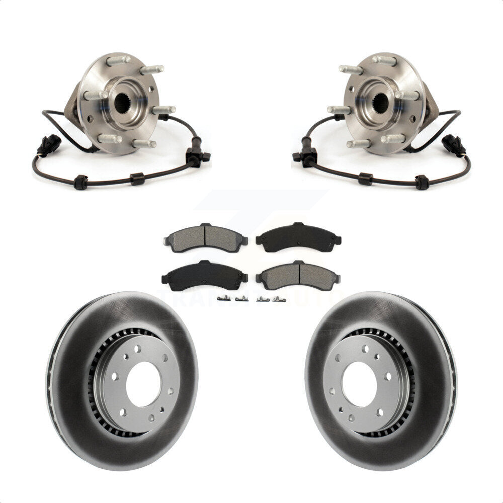 Kit de plaquettes de Rotor de frein enduit de roulement de moyeu avant, pour Chevrolet GMC Trailblazer Envo