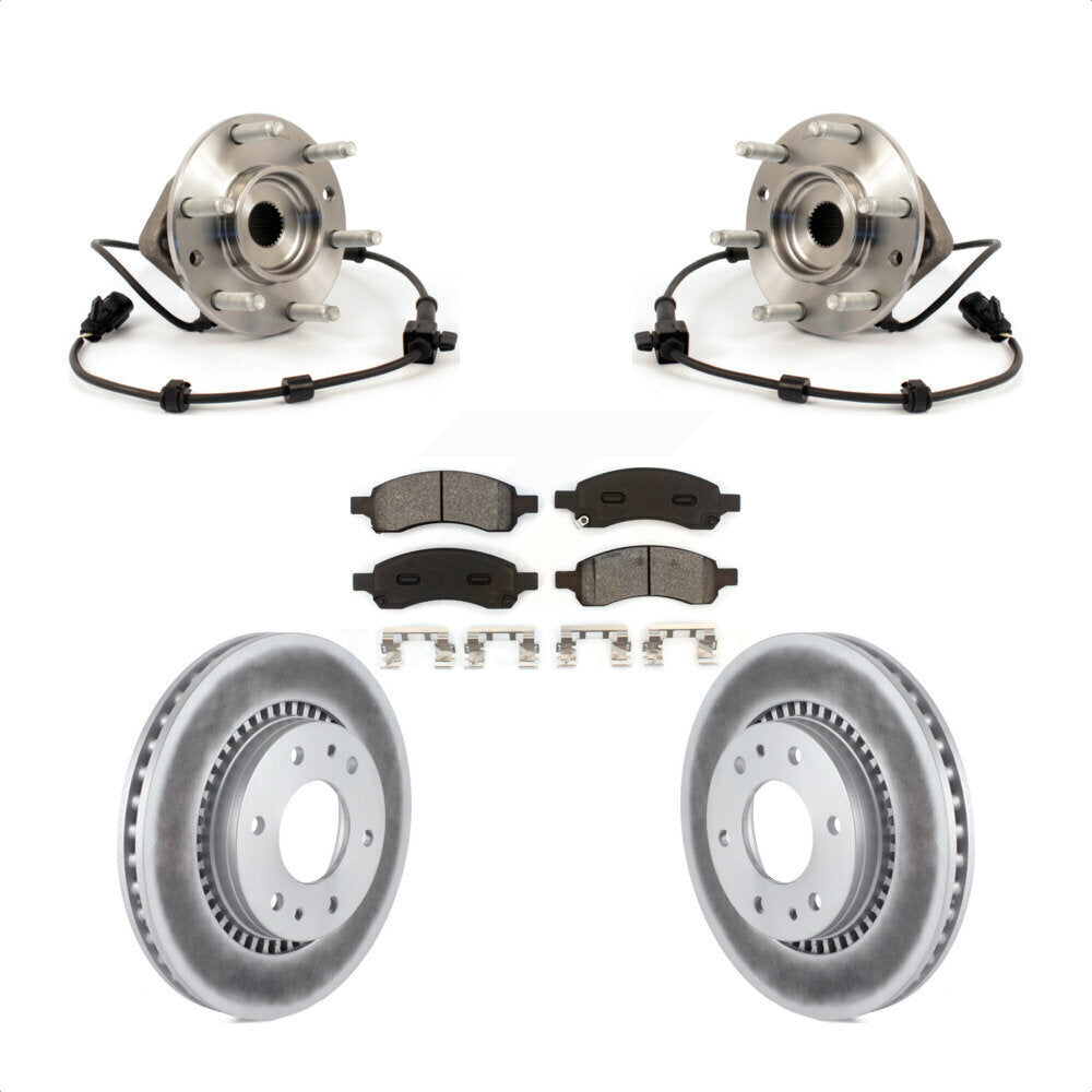Kit de plaquettes de Rotor de frein revêtues de roulement de moyeu avant, pour Chevrolet Trailblazer GMC Envo