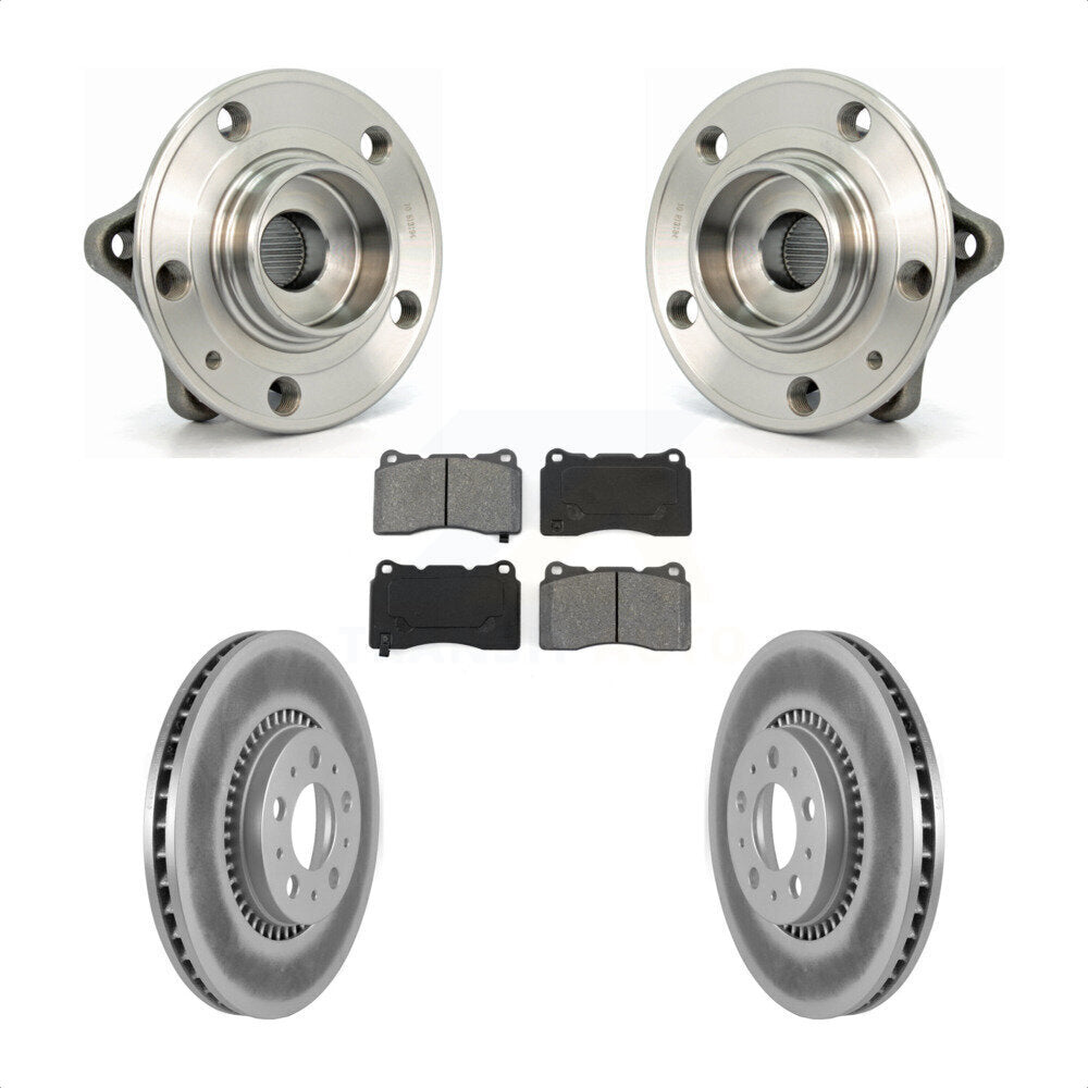 Kit de plaquettes de rotor de frein enduites d'assemblage de roulement de moyeu avant pour Volvo V70 2005-2007