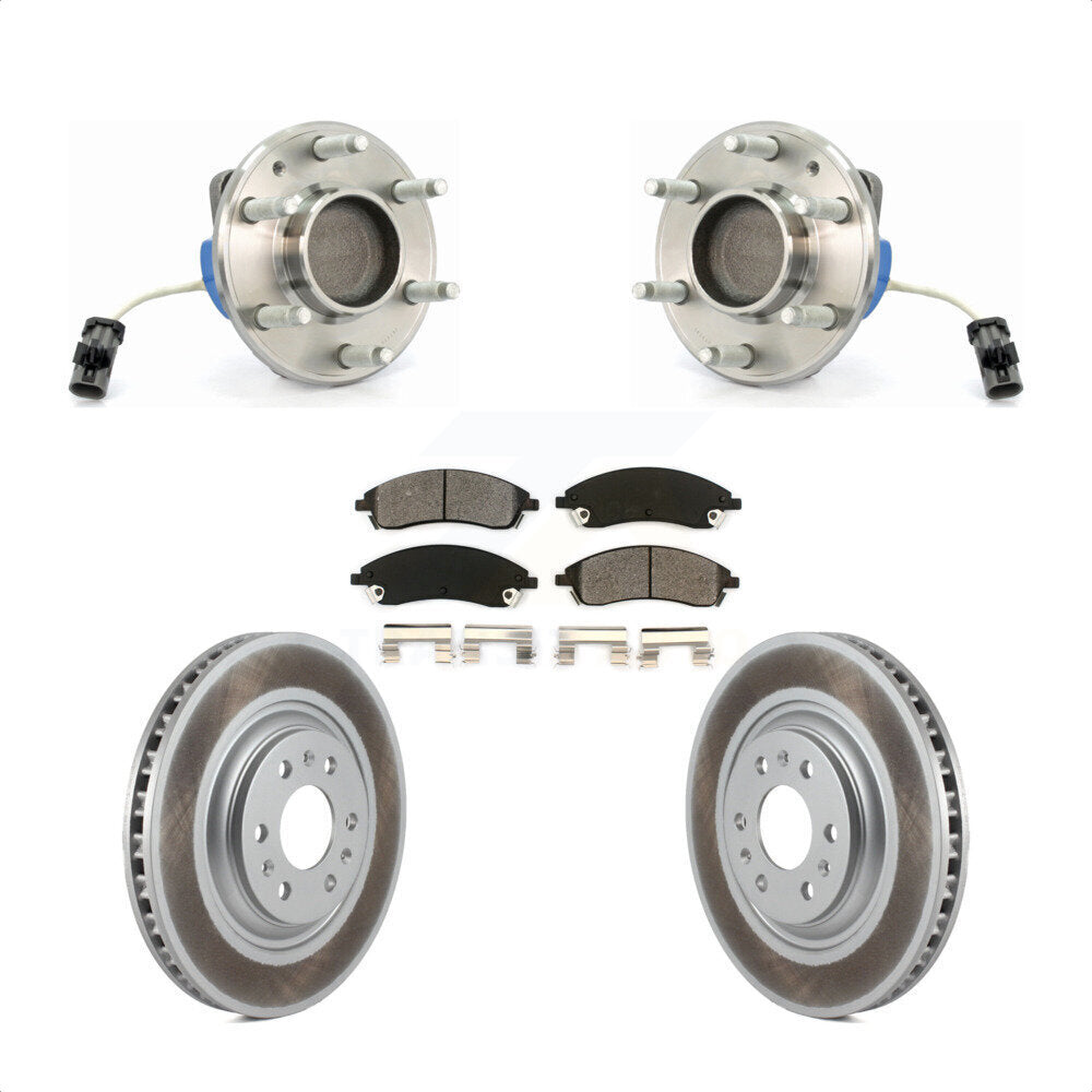Kit de plaquettes de Rotor de frein à disque revêtu de roulement de moyeu avant, pour Cadillac SRX RW 2004 – 2009