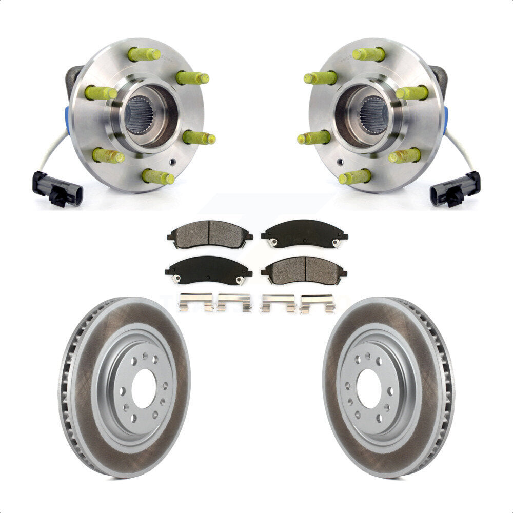 Kit de plaquettes de Rotor de frein à disque revêtu de roulement de moyeu avant, pour Cadillac SRX AW 2004 – 2009