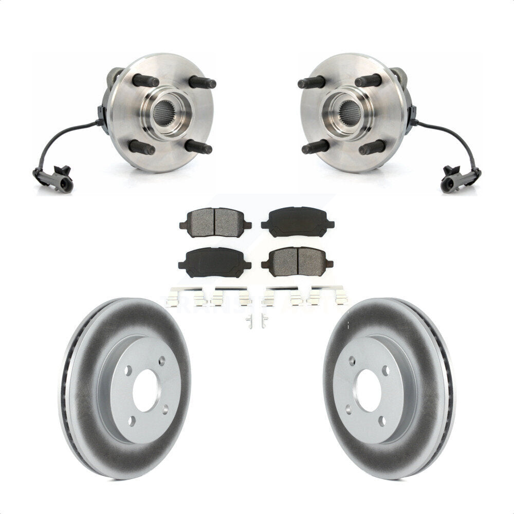 Kit de plaquettes de Rotor de frein enduites de roulement de moyeu avant, pour Chevrolet Cobalt Saturn Ion G