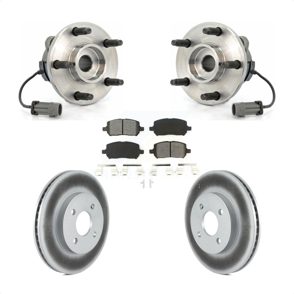 Kit de plaquettes de Rotor de frein à disque enduit de roulement de moyeu avant, pour Saturn Ion Pontiac Pursui