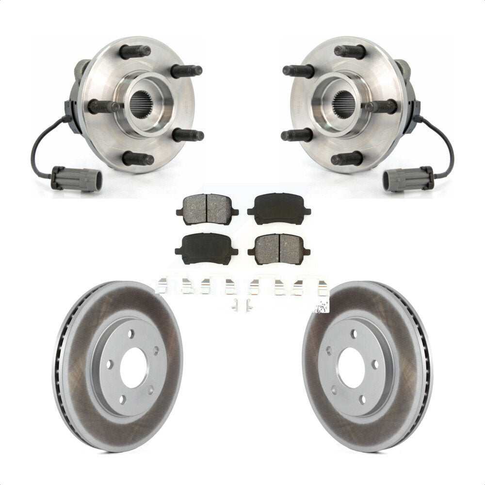 Kit de Rotor et de plaquettes de frein à disque enduit d'assemblage de roulement de moyeu avant pour Chevrolet HH