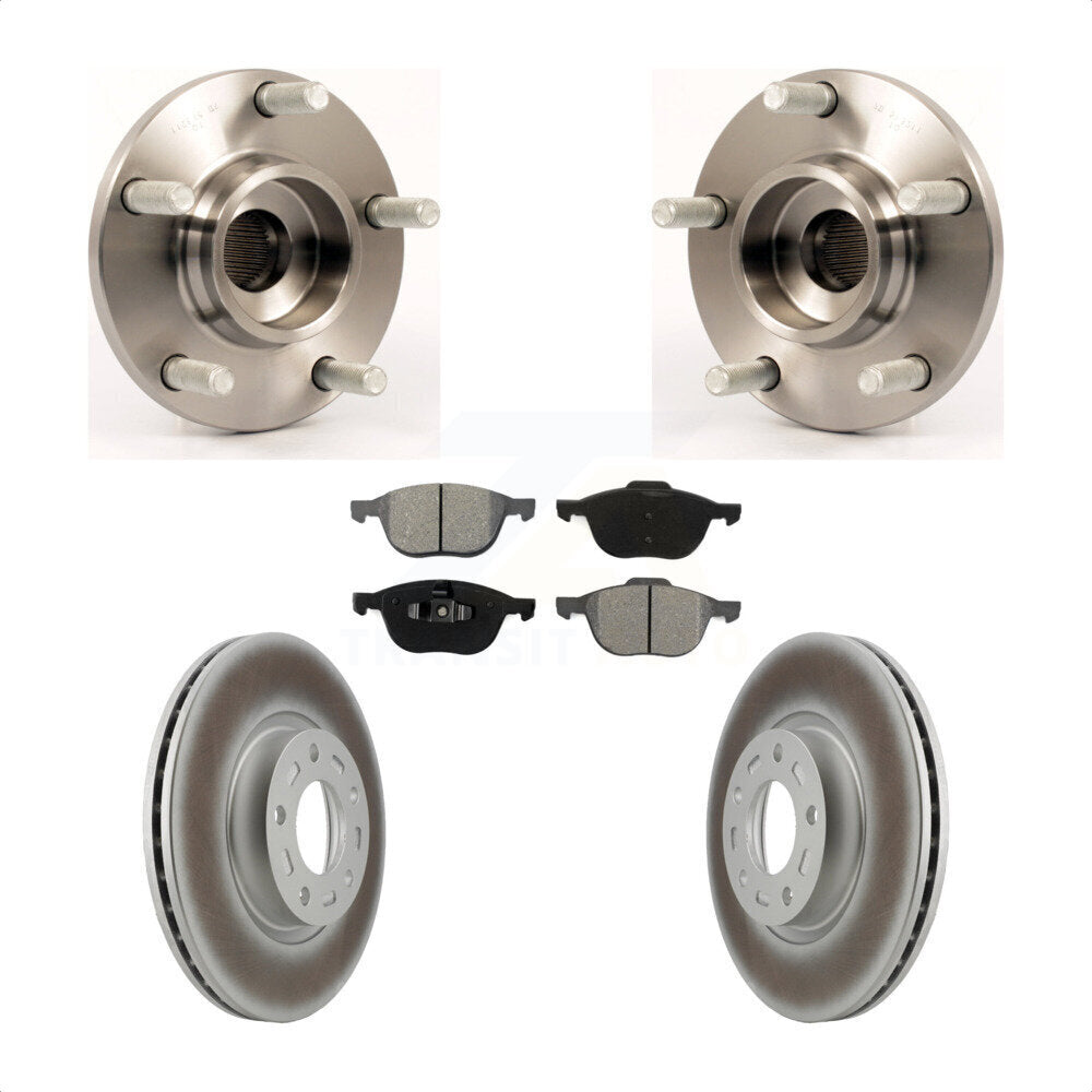 Ensemble de roulement de moyeu avant, Rotor de frein à disque revêtu et Kit de plaquettes pour Mazda 3 2.3
