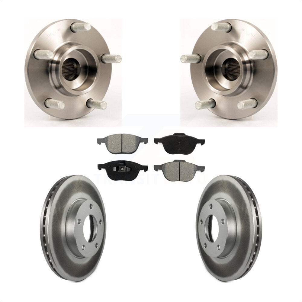 Kit de rotor et de plaquettes de frein à disque enduit d'assemblage de roulement de moyeu avant pour Mazda 3 2.0
