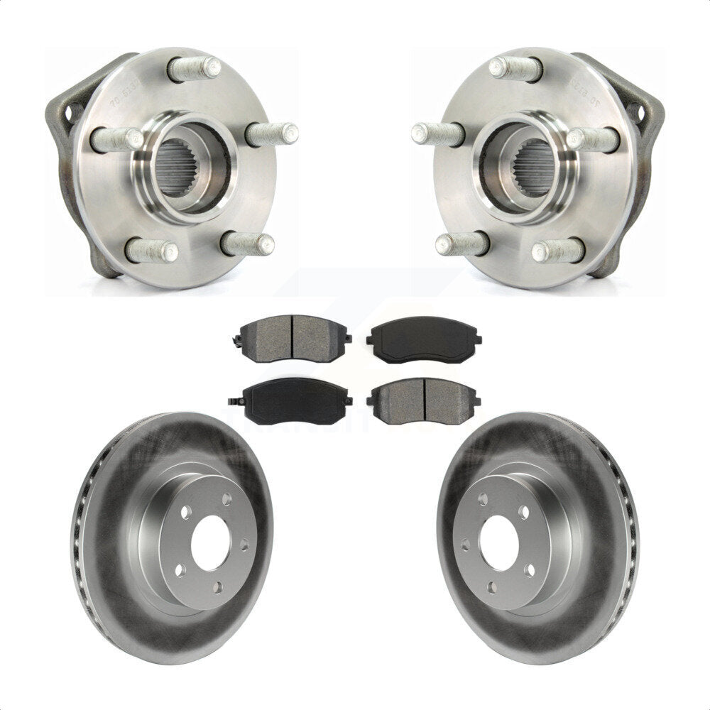 Kit de plaquettes de Rotor de frein enduites d'assemblage de roulement de moyeu avant pour Subaru Impreza Legac