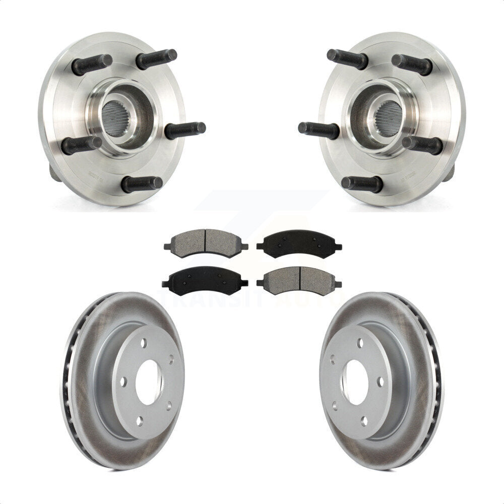Kit de plaquettes de Rotor de frein enduites de roulement de moyeu avant, pour Dodge Dakota Mitsubishi Raide