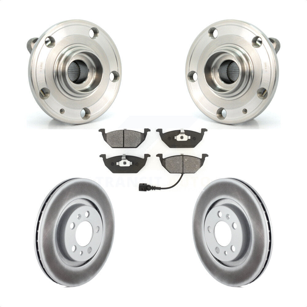 Kit de plaquettes de Rotor de frein enduites d'assemblage de roulement de moyeu avant pour Volkswagen Jetta Cit