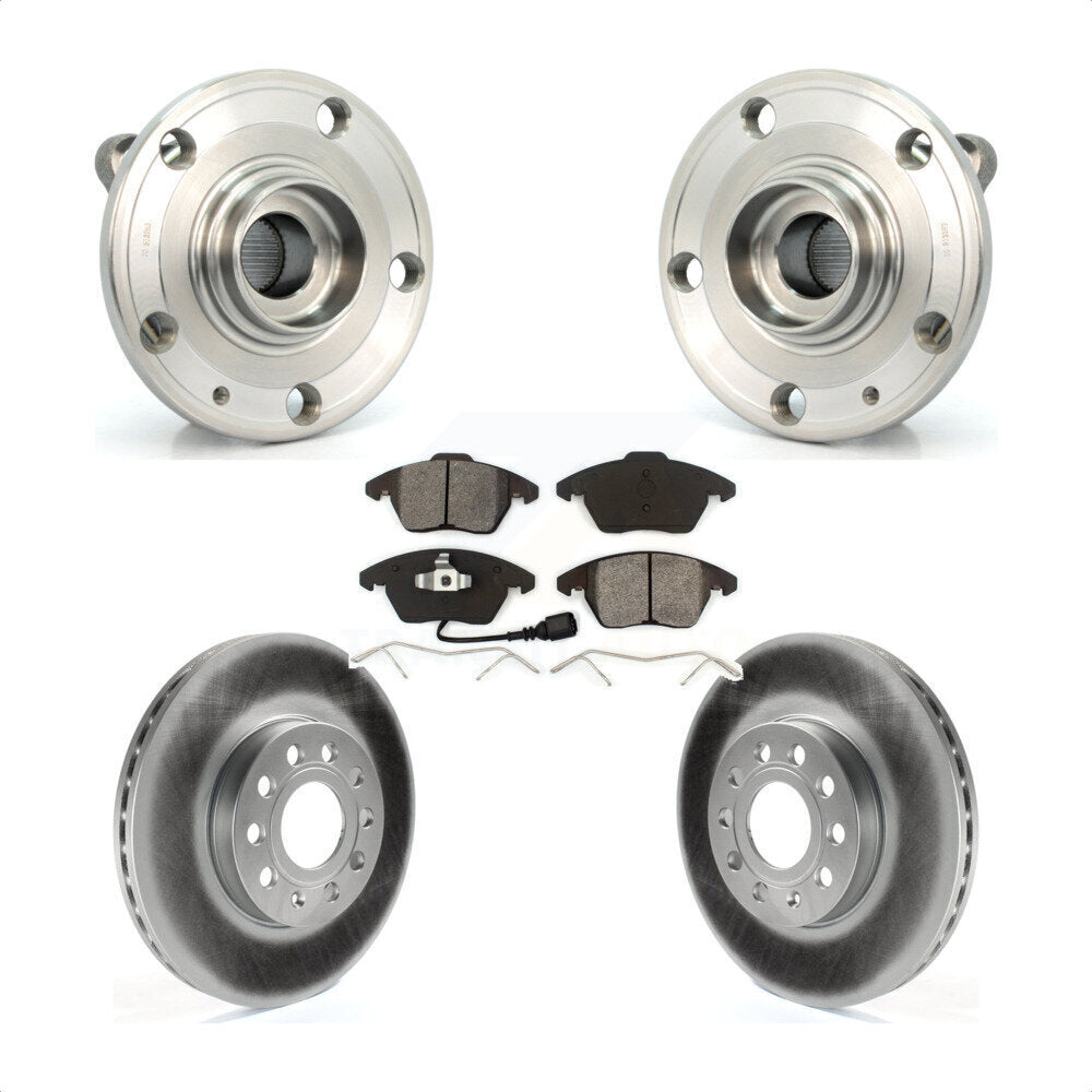 Kit de plaquettes de Rotor de frein, manteau de roulement de moyeu avant, pour Volkswagen Jetta Beetle Audi Eo