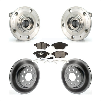 Kit de plaquettes de Rotor de frein enduites de roulement de moyeu avant, pour Volkswagen GTI Audi A3 Quattr