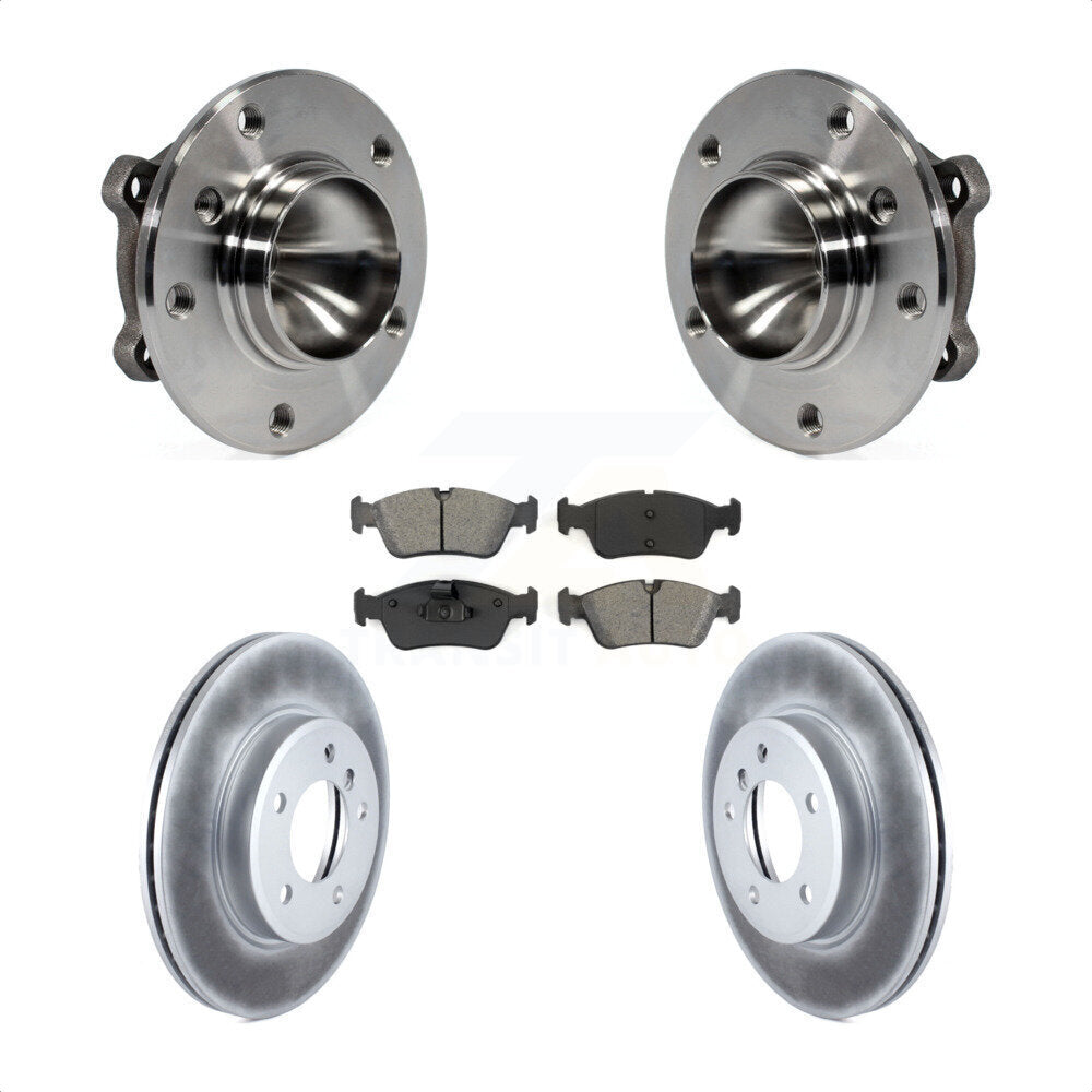 Ensemble de roulement de moyeu avant, Rotor de frein à disque revêtu et Kit de plaquettes pour BMW 325C 2006