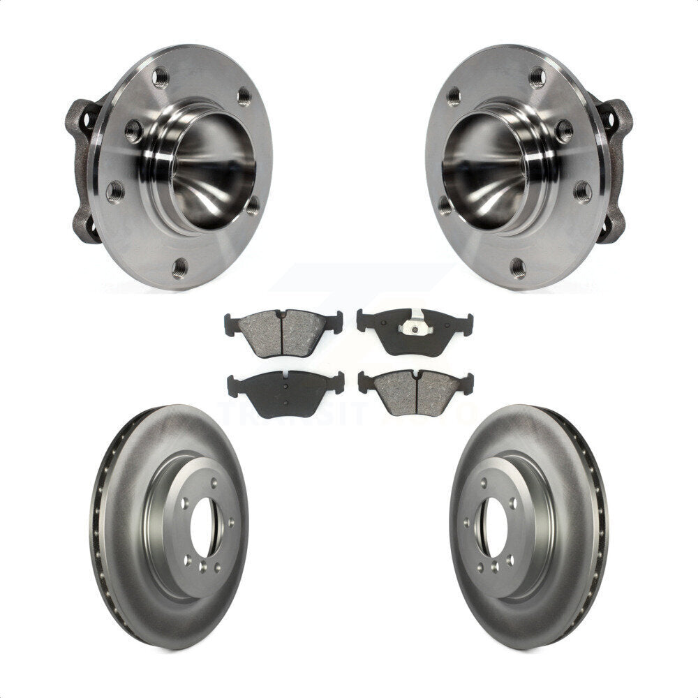 Ensemble de roulement de moyeu avant, Rotor de frein à disque revêtu et Kit de plaquettes pour BMW 330C 2006
