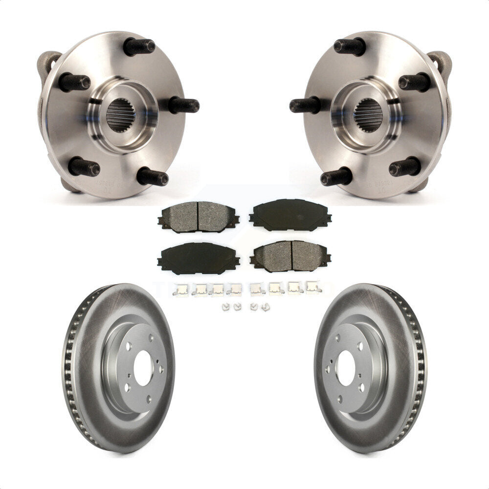 Kit de plaquettes de Rotor de frein revêtues de roulement de moyeu avant, pour Toyota RAV4 Scion Corolla iM t
