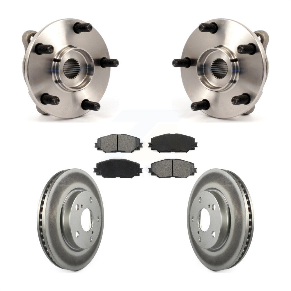 Kit de Rotor et plaquettes de frein revêtus de roulement de moyeu avant, pour Toyota RAV4 Prius V Scion x