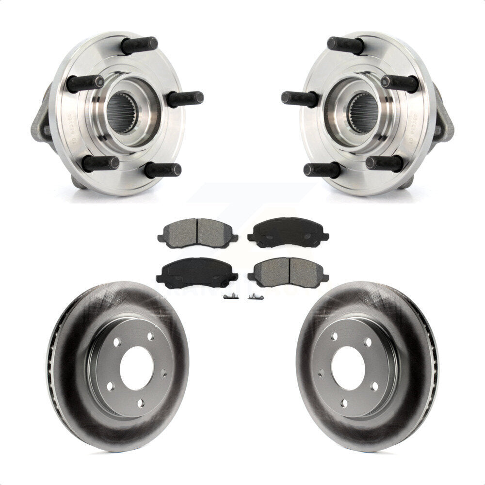 Kit de rotor et de plaquettes de frein revêtus de roulement de moyeu avant, pour Dodge Caliber R/T/SXT/S 2009