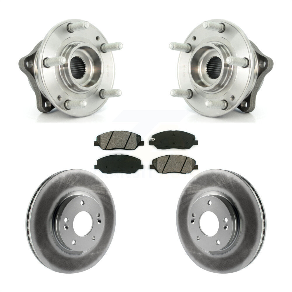 Kit de plaquettes de frein à disque revêtues de roulement de moyeu avant, pour Hyundai Santa F 2007 – 2009