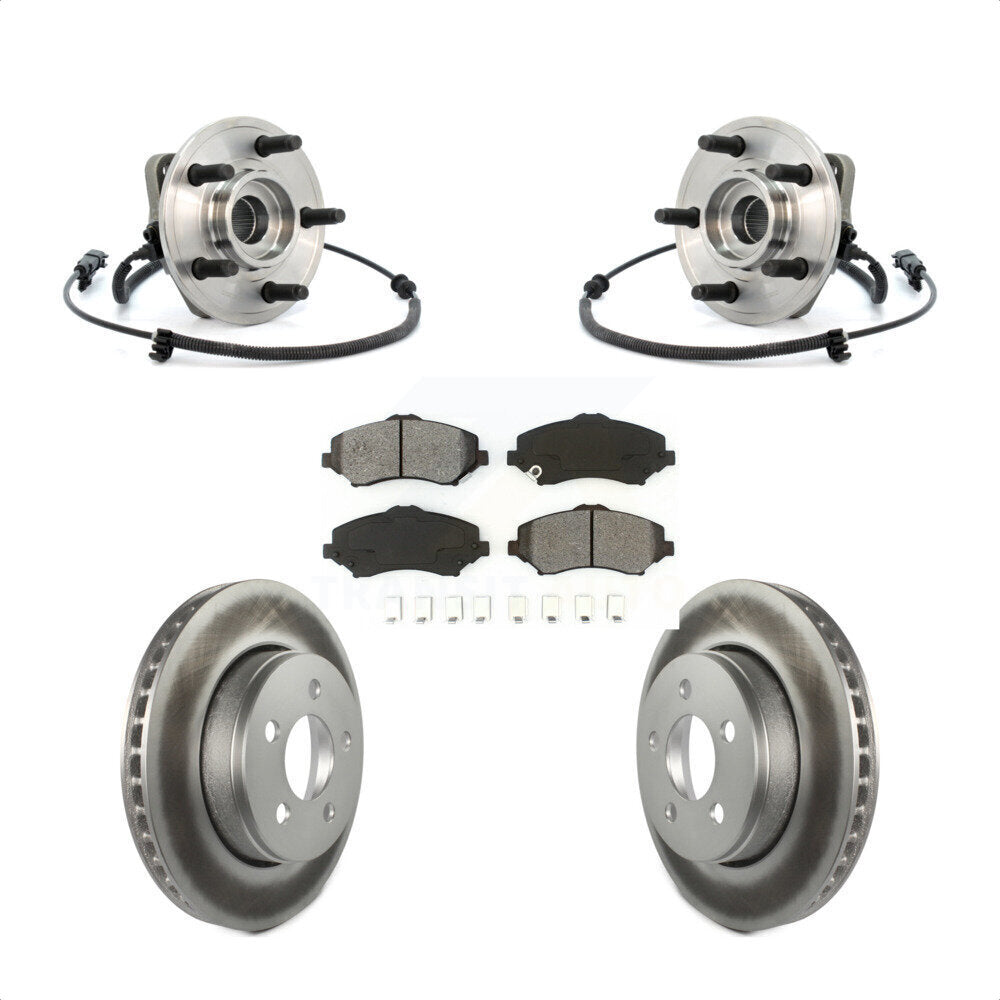 Kit de plaquettes de Rotor de frein, ensemble de roulements de moyeu avant, pour Jeep Liberty Dodge Nitr
