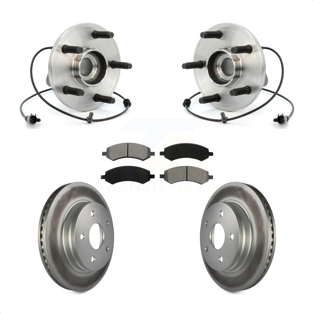 Kit de Rotor et plaquettes de frein revêtus de roulement de moyeu avant, pour Chrysler Aspen Dodge Durang