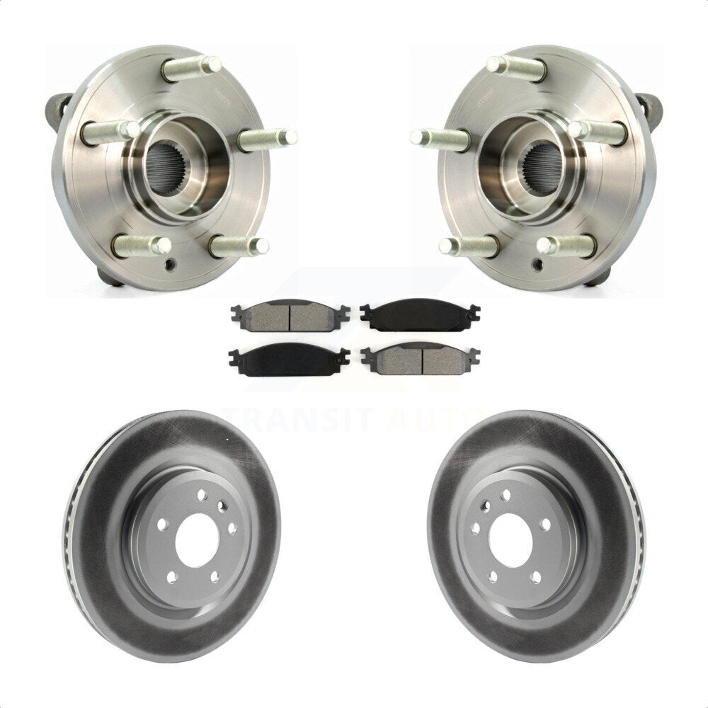 Kit de plaquettes de rotor de frein revêtues d'assemblage de roulement de moyeu avant pour Lincoln MK 2009 – 2010