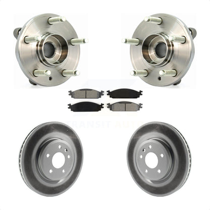 Kit de plaquettes de rotor de frein revêtues d'assemblage de roulement de moyeu avant pour Lincoln MK 2009 – 2010