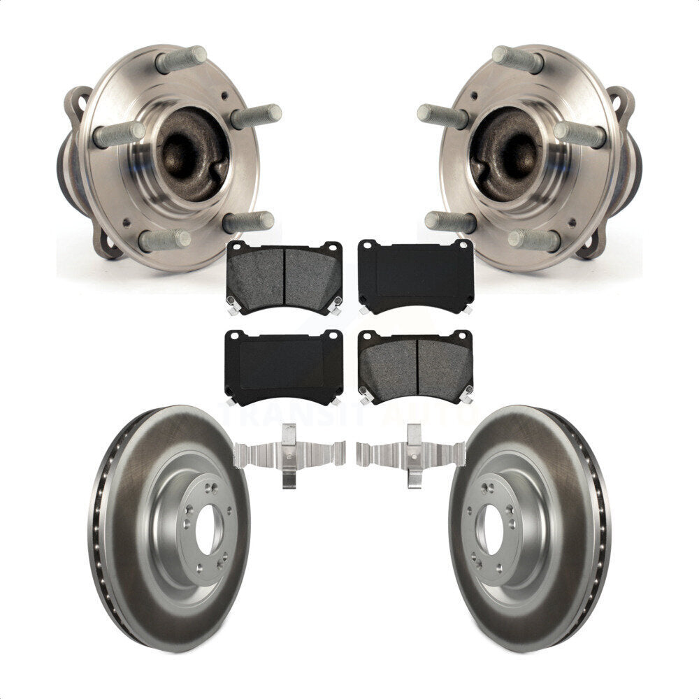 Kit de plaquettes de Rotor de frein enduites d'assemblage de roulement de moyeu avant pour Hyundai Genesis Equu
