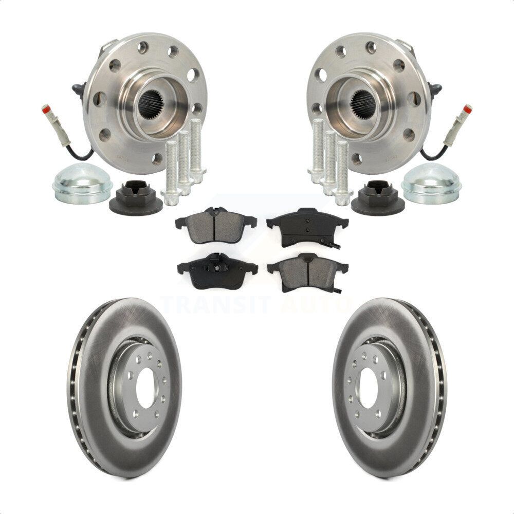 Ensemble de roulement de moyeu avant, Kit de plaquettes de Rotor de frein revêtues pour Saturn Astr 2008 – 2009